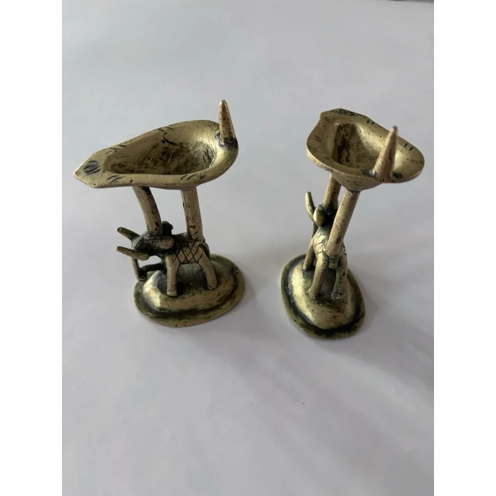 Vintage Elephant, Lamp, Pair, Native Duo, Exquisite, Elephant Lamps‎  3027